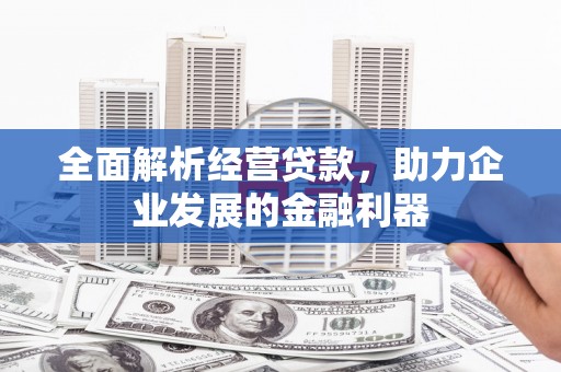 建昌全面解析经营贷款，助力企业发展的金融利器