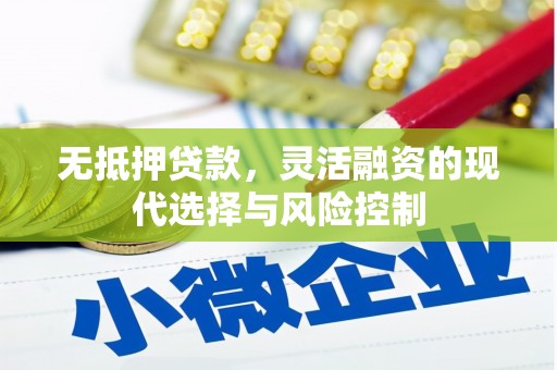 建昌无抵押贷款，灵活融资的现代选择与风险控制