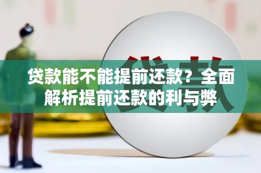 建昌贷款能不能提前还款？全面解析提前还款的利与弊