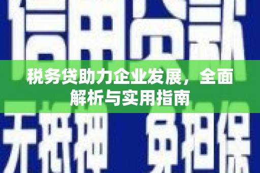 建昌税务贷助力企业发展，全面解析与实用指南